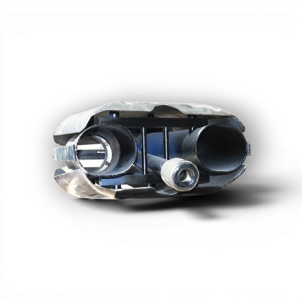 Sewershop NozzTeq Power Jet 100 sewer jetter nozzle with venturi-assisted rear thrust and 1-inch NPT connection.