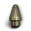 Sewershop 1/2 inch standard radial sewer jetter nozzle with a durable metal finish for pipe cleaning.