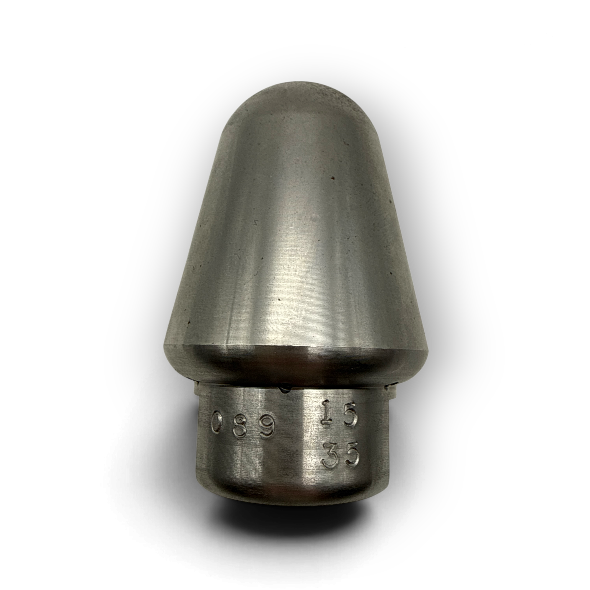 Sewershop Radial Vortex 3/4 inch sewer jetter nozzle made of wear-resistant metal for medium-sized pipeline flushing.