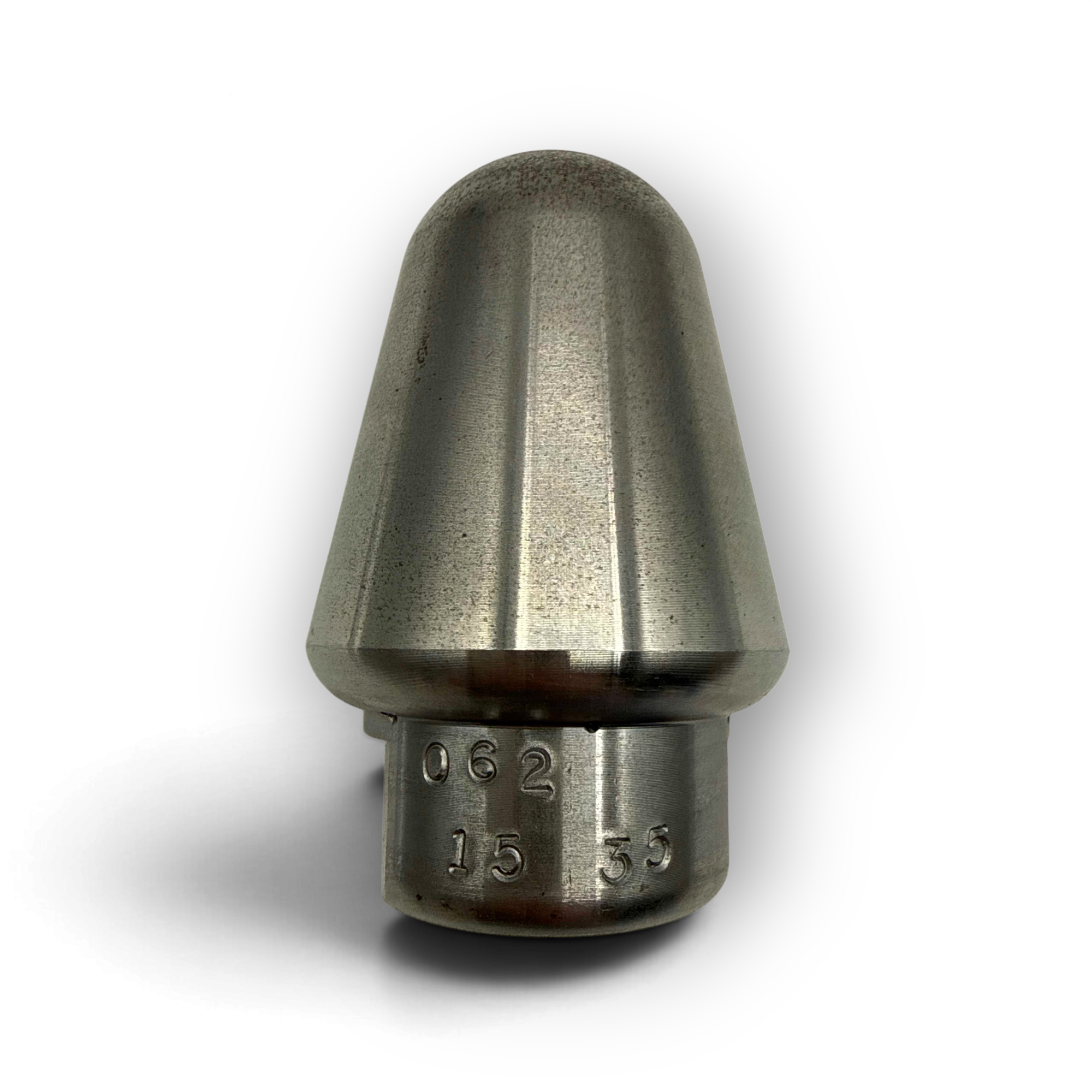 Sewershop Radial Vortex 3/4 inch sewer jetter nozzle made of wear-resistant steel for medium-sized pipeline cleaning.