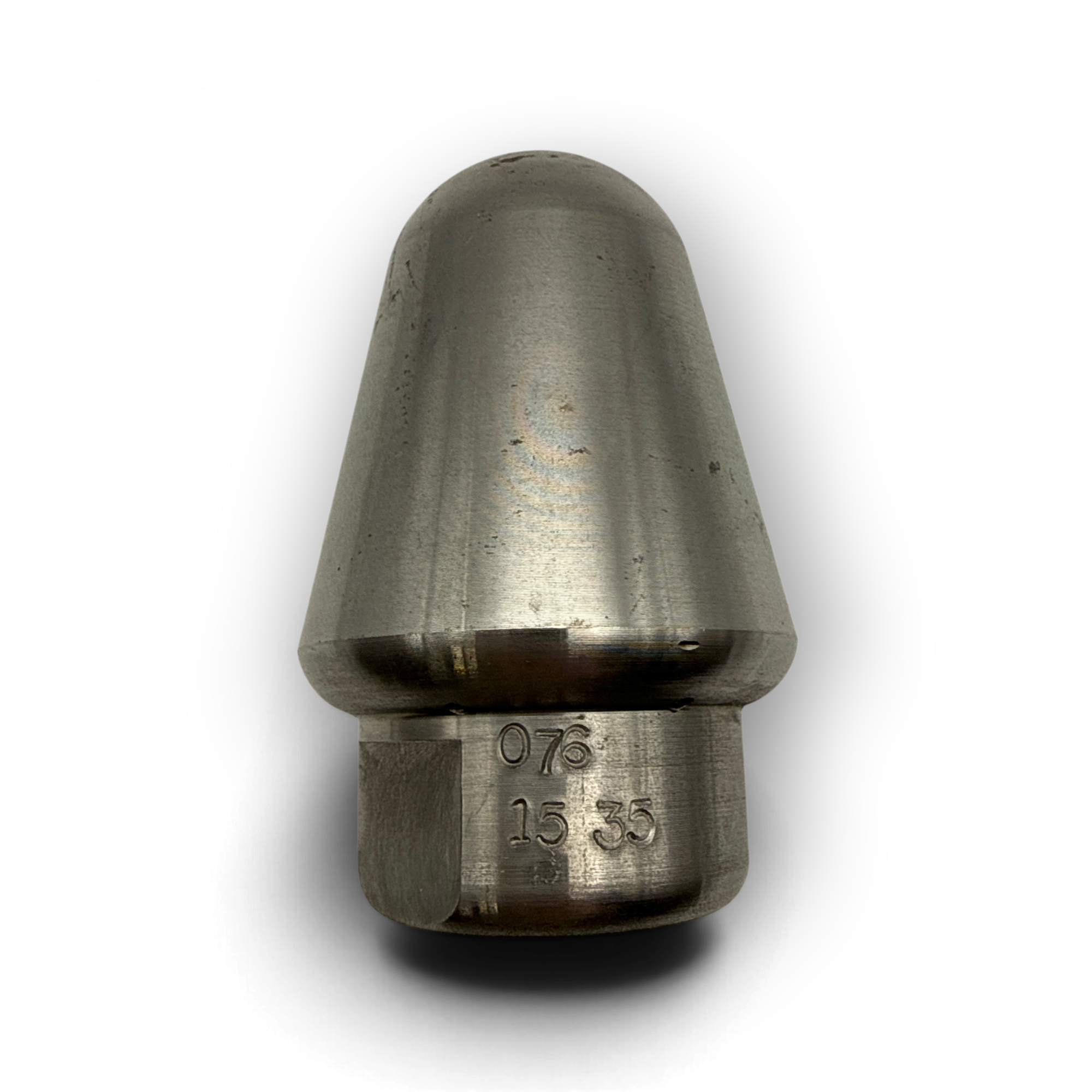 Sewershop 3/4 inch Radial Vortex sewer jetter nozzle with 15-35 degree rear jet angles for pipe cleaning.