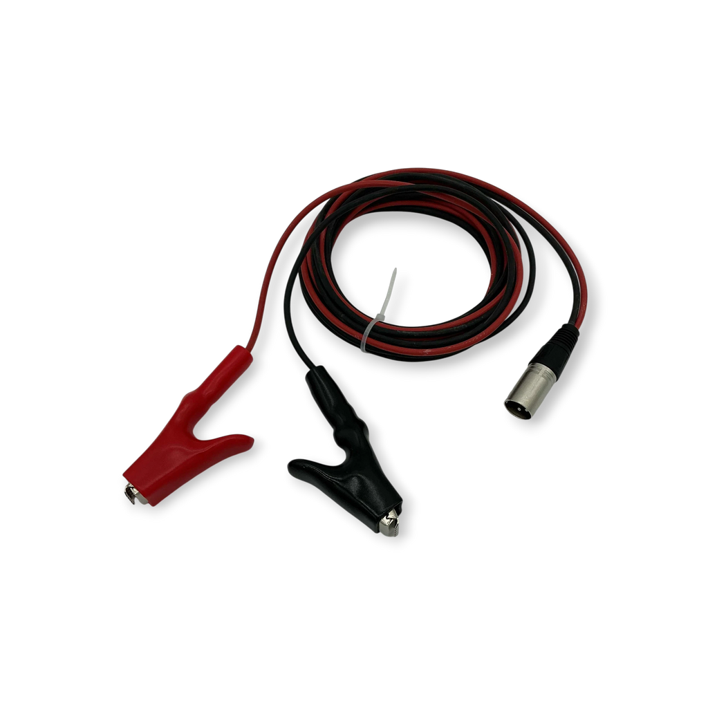 Sewershop Radiodetection u-LOCATE direct connection lead set with red and black alligator clips for utility tracing.