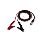 Sewershop Radiodetection u-LOCATE direct connection lead set with red and black alligator clips for utility tracing.
