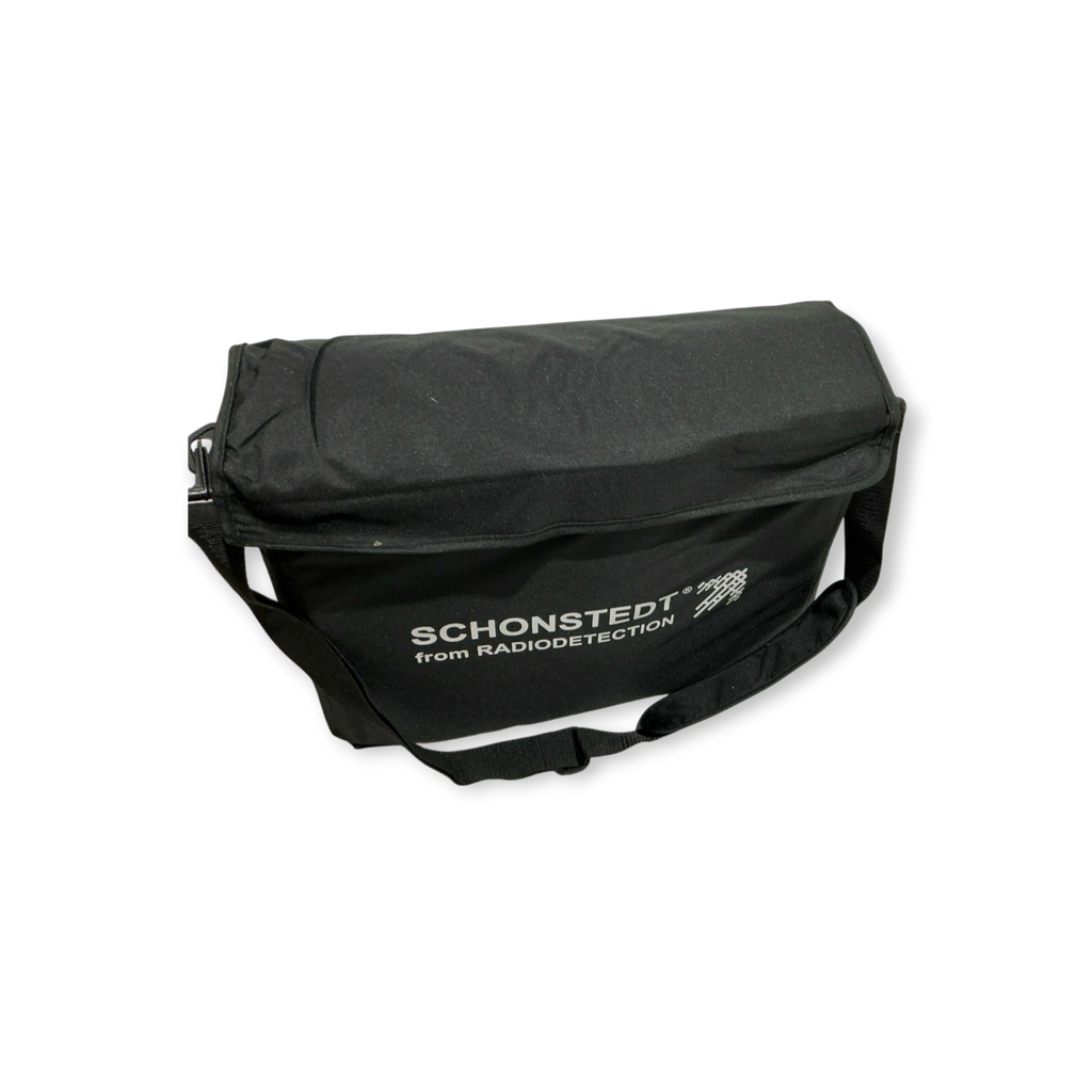 Sewershop black padded carrying case for the Schonstedt REX pipe and cable locator with shoulder strap
