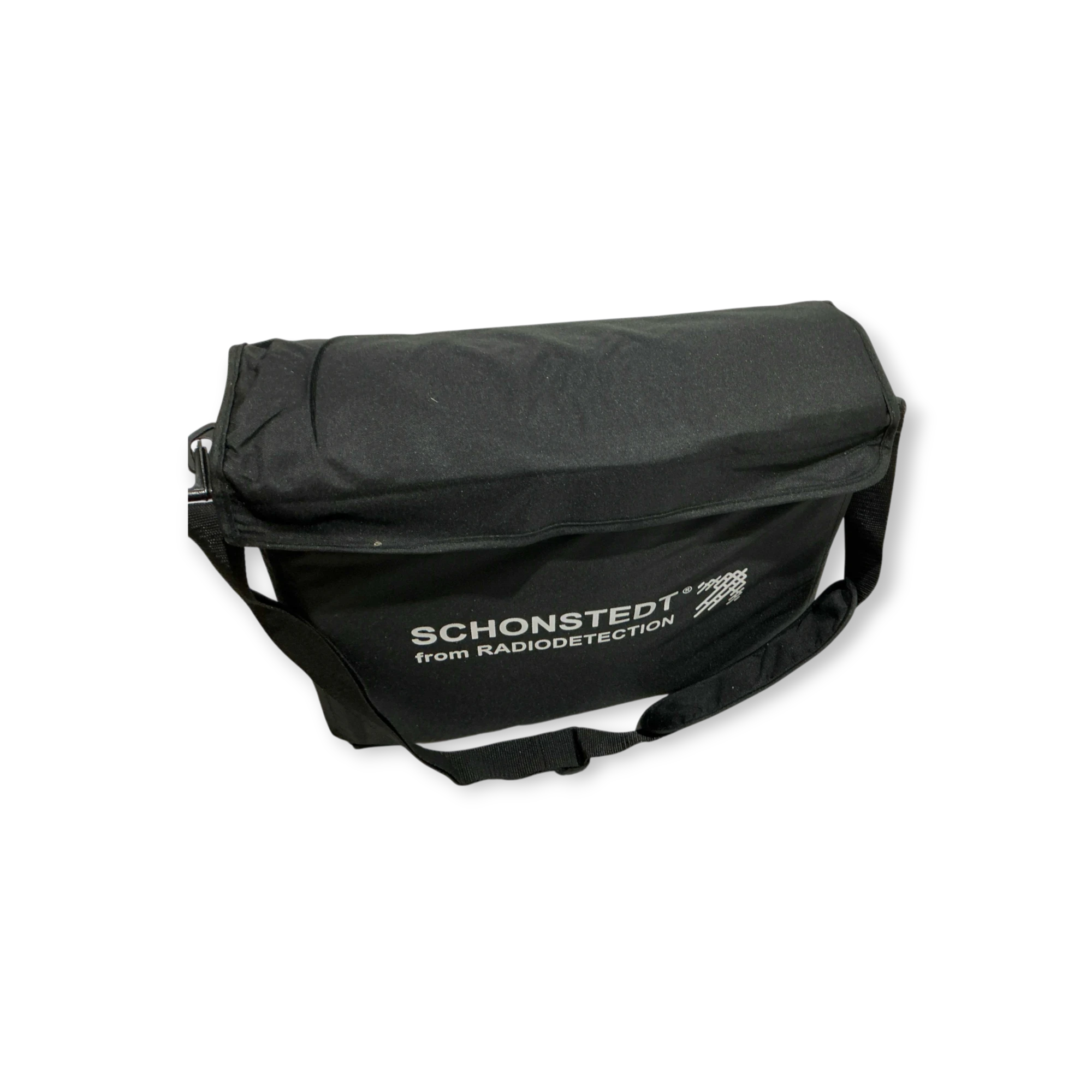 Sewershop black padded carrying case for the Schonstedt REX pipe and cable locator with shoulder strap