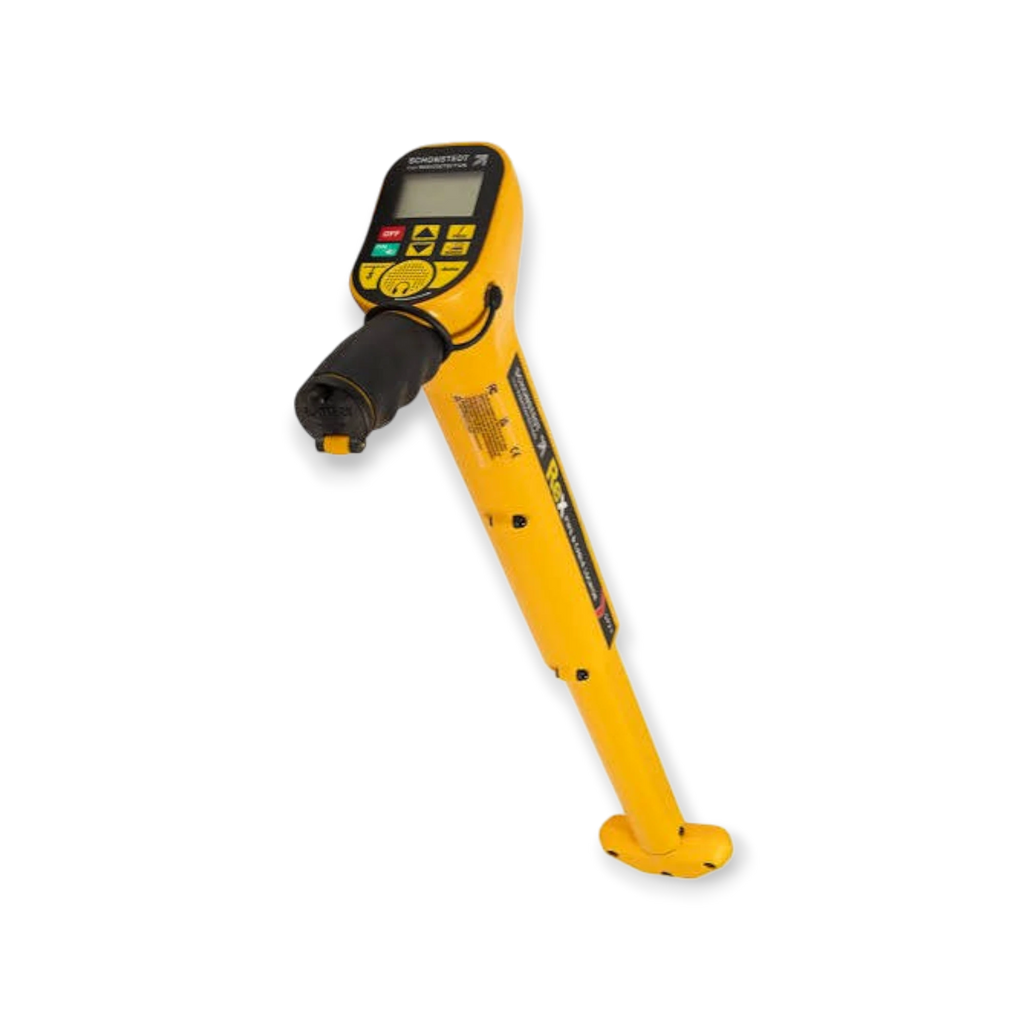 Sewershop Schonstedt REX yellow handheld pipe and cable locator receiver with digital display and control buttons