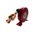 Sewershop AMETEK Hunter Spring Rota-Reel static grounding reel with red powder-coated housing and copper jaw clamp.