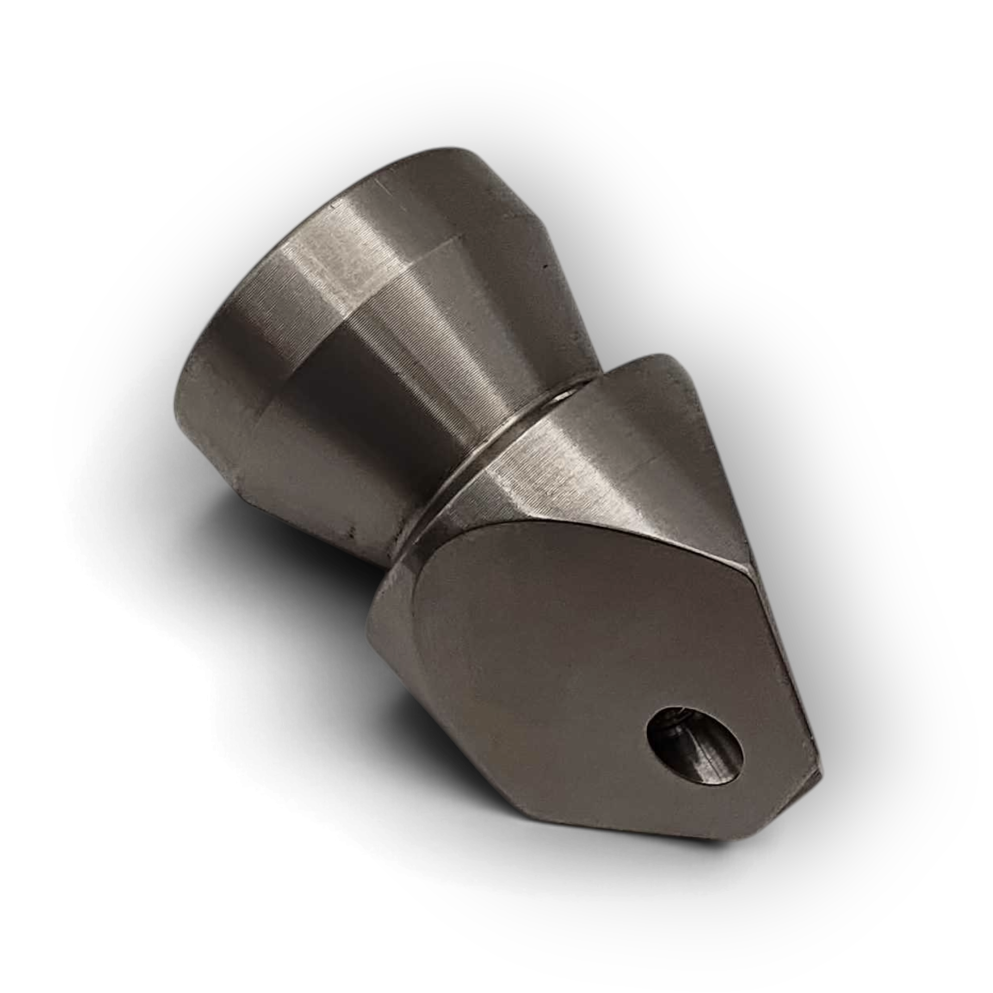 Sewershop 1/2 inch Tri-Star sewer jetter nozzle made of heavy-duty forged steel for clearing sewer line blockages.