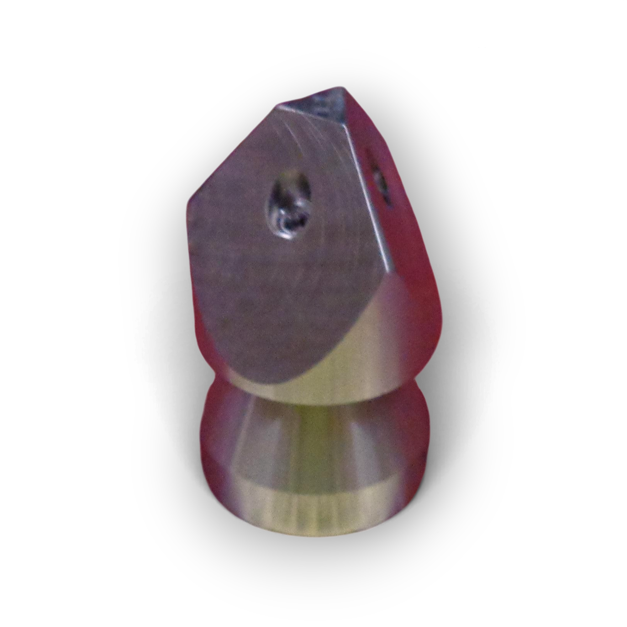 Sewershop 1/2 inch Tri-Star sewer jetter nozzle made of forged steel with precision-drilled jets for blockage removal.