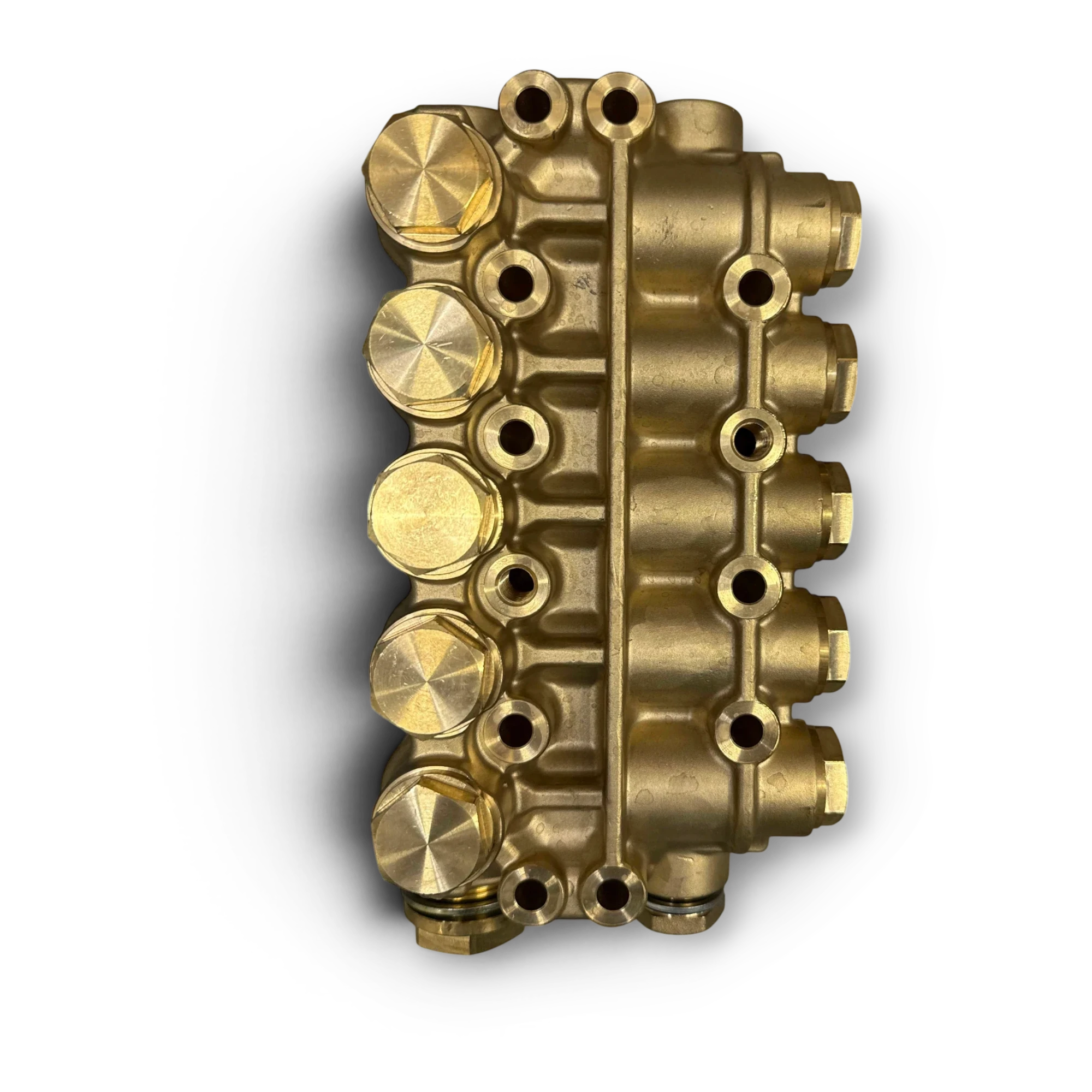 Sewershop UDOR complete liquid end replacement kit for high-pressure water pumps featuring a brass manifold assembly.