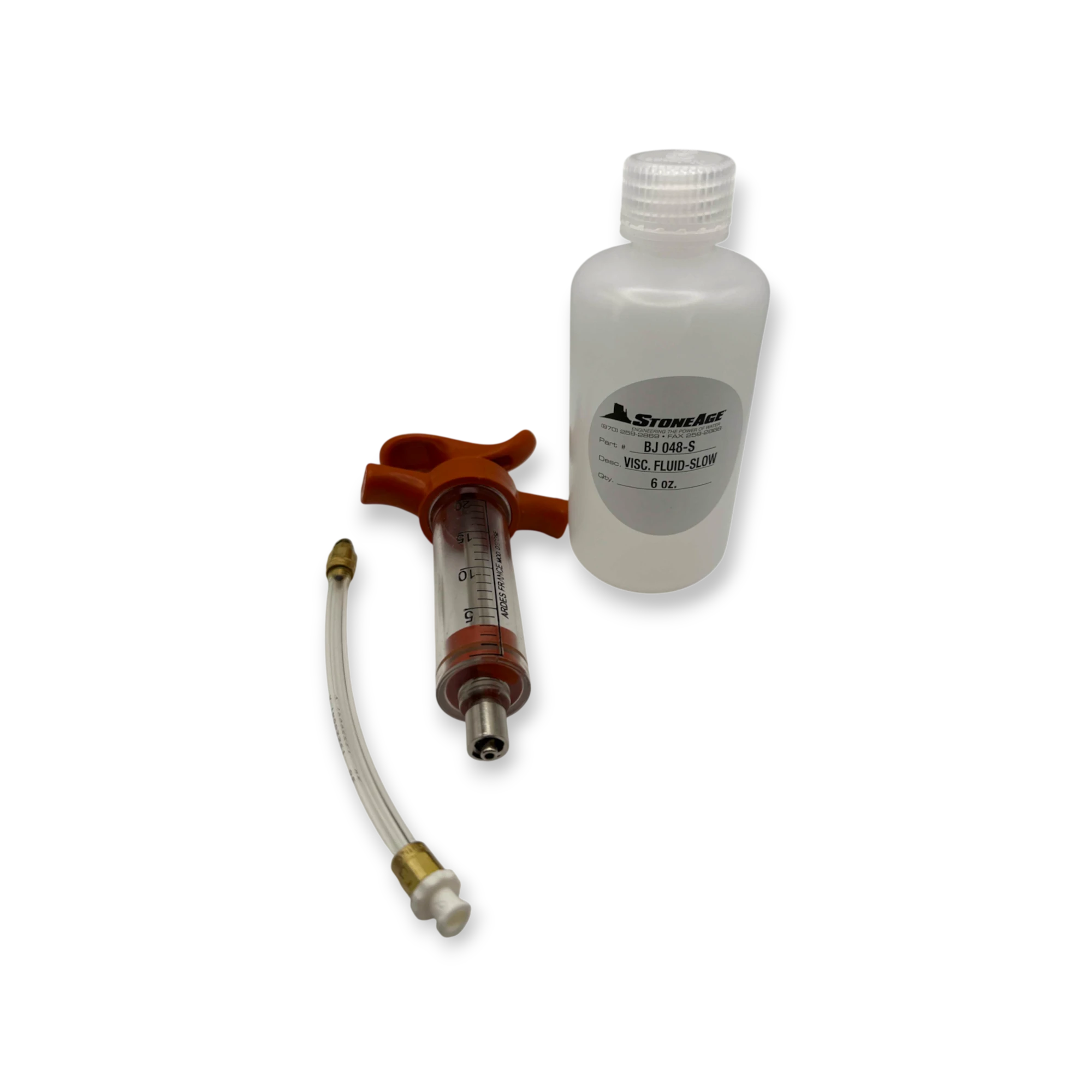 Sewershop Warthog slow viscous fluid 6 oz bottle with included syringe for sewer nozzle maintenance