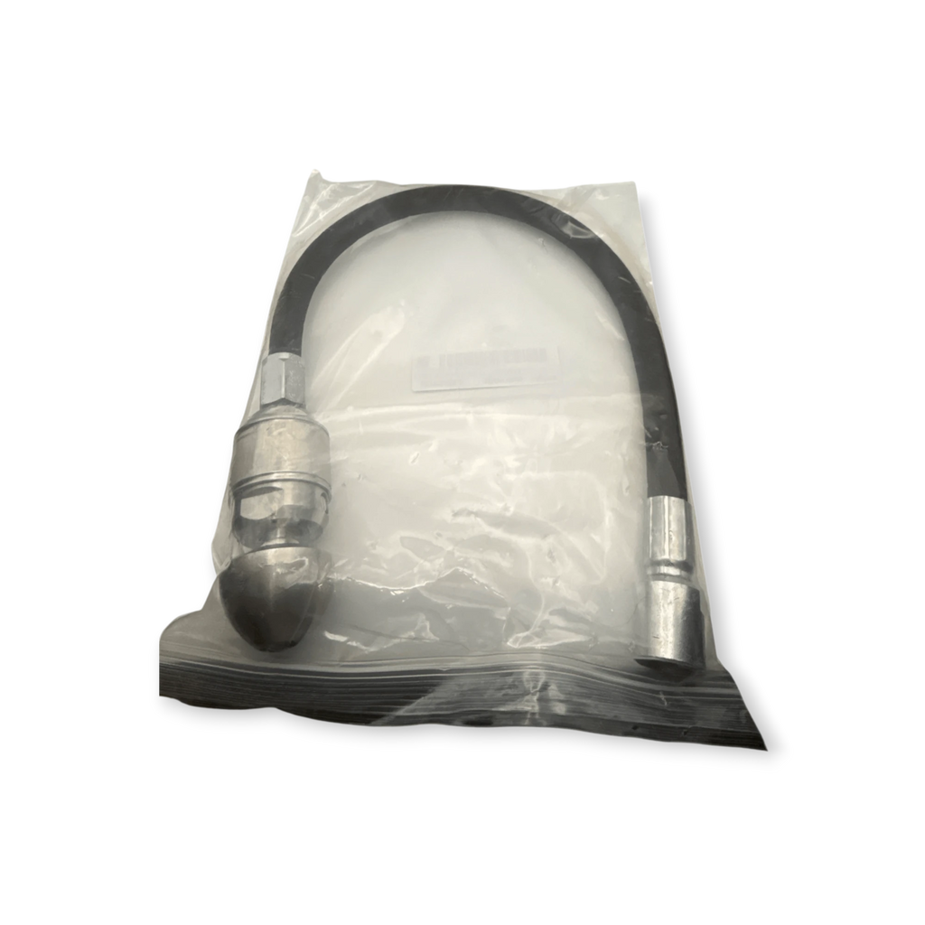 Sewershop Warthog WS Classic 1/2 inch sewer nozzle with attached black whip hose in protective plastic packaging.
