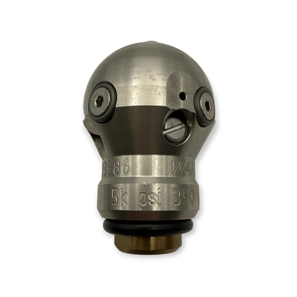 Sewershop Warthog WT Classic 3/8 inch sewer cleaning nozzle with durable metal construction and jet ports.