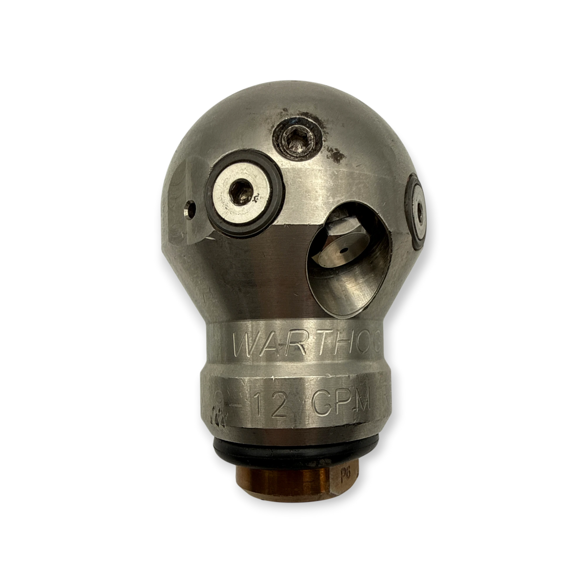 Sewershop Warthog WT Classic 1/2 inch sewer nozzle with carbide wear buttons and precision jet configuration