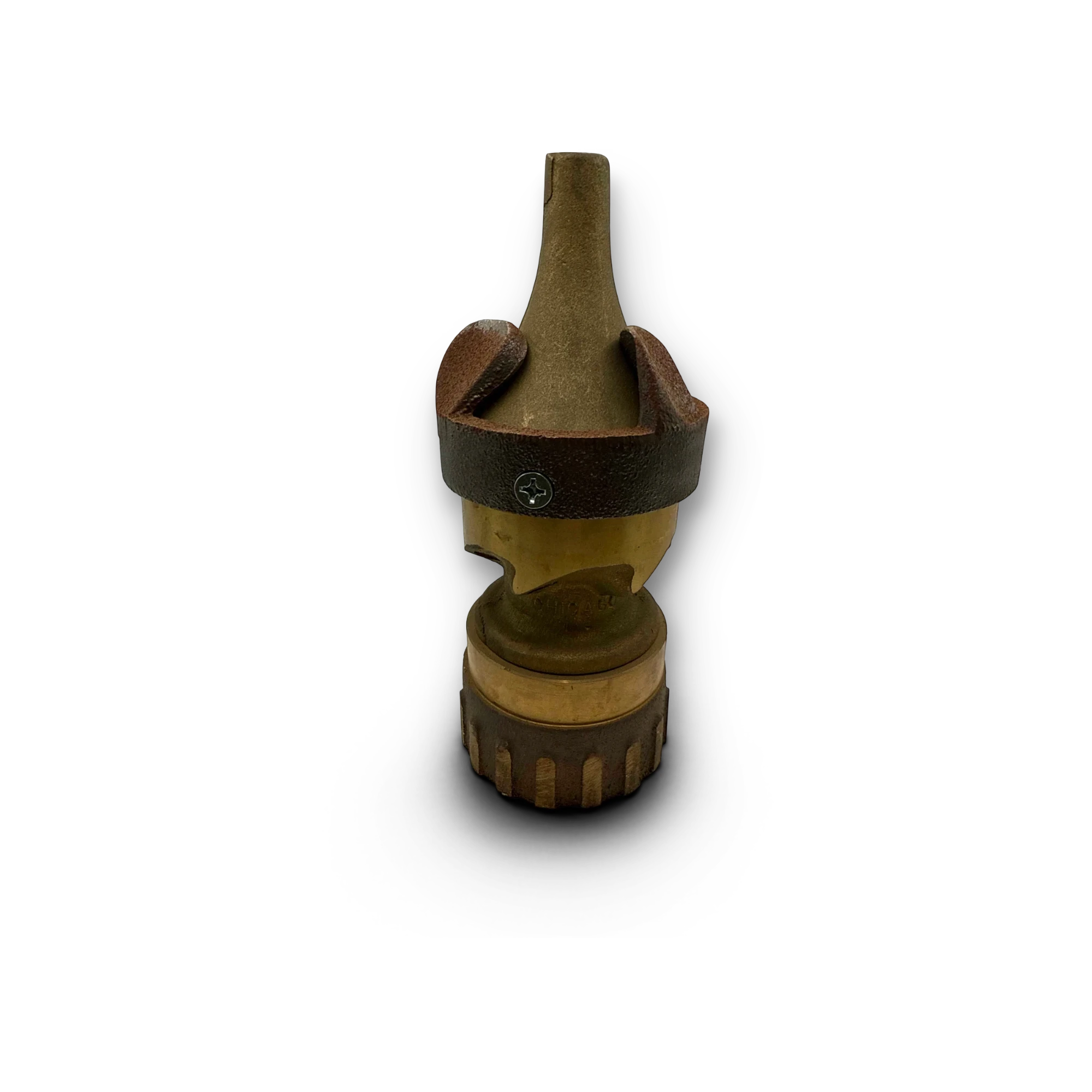 Sewershop Whirlaway 2-1/2 inch NST brass rotating culvert cleaning nozzle for high-flow sewer jetting operations
