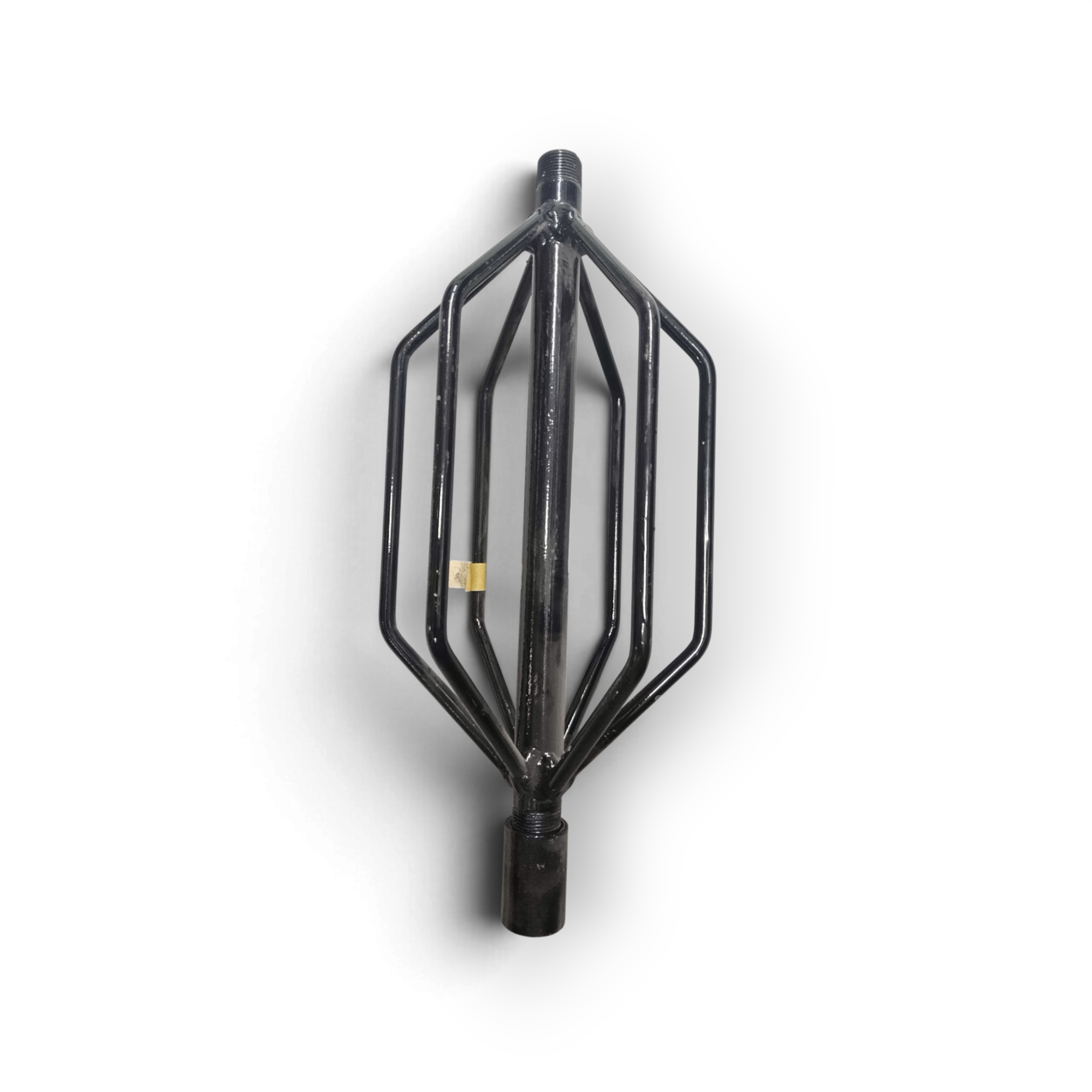 Sewershop black wire cage nozzle extension for sewer jetting hoses to prevent nozzle wear and centering in pipes