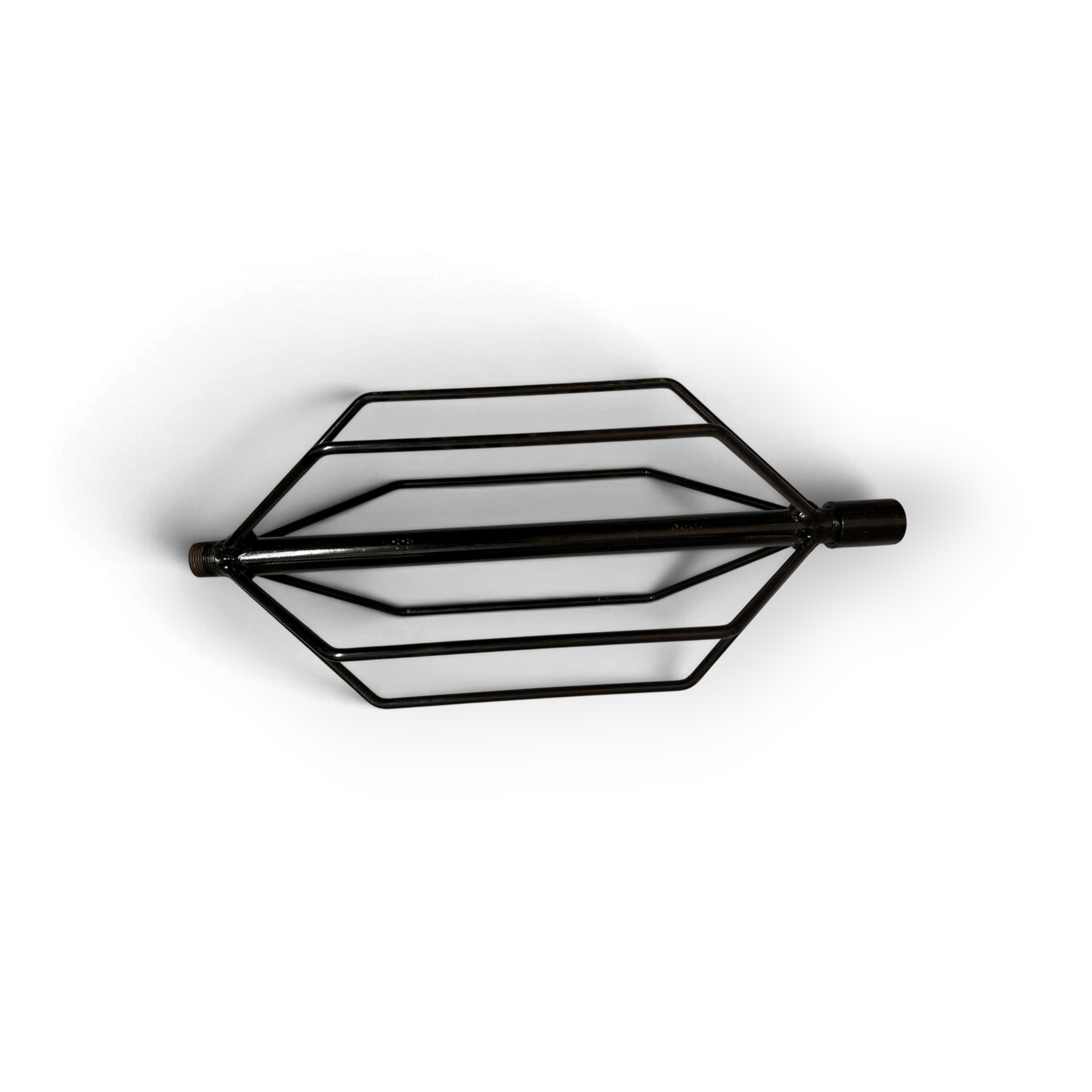 Sewershop wire cage nozzle extension for sewer jet hoses, black metal construction for centering and safety